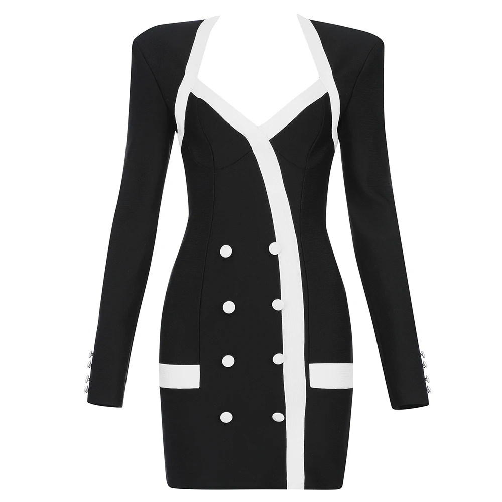New Bandage Dress Elegant Newest Fashion Blazer Women Buttons Blazer Dress Party Club Sexy Ladies Clothing
New Bandage Dress Elegant Newest Fashion Blazer Women Buttons Blazer Dress Party Club Sexy Ladies Clothing
