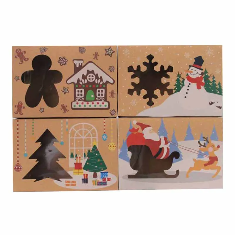 12pcs Kraft Paper Candy Box PVC Clear Window Favor Gift Cookies Treats Bakery Boxes Party New Year Xmas Christmas Decoration
12pcs Kraft Paper Candy Box PVC Clear Window Favor Gift Cookies Treats Bakery Boxes Party New Year Xmas Christmas Decoration