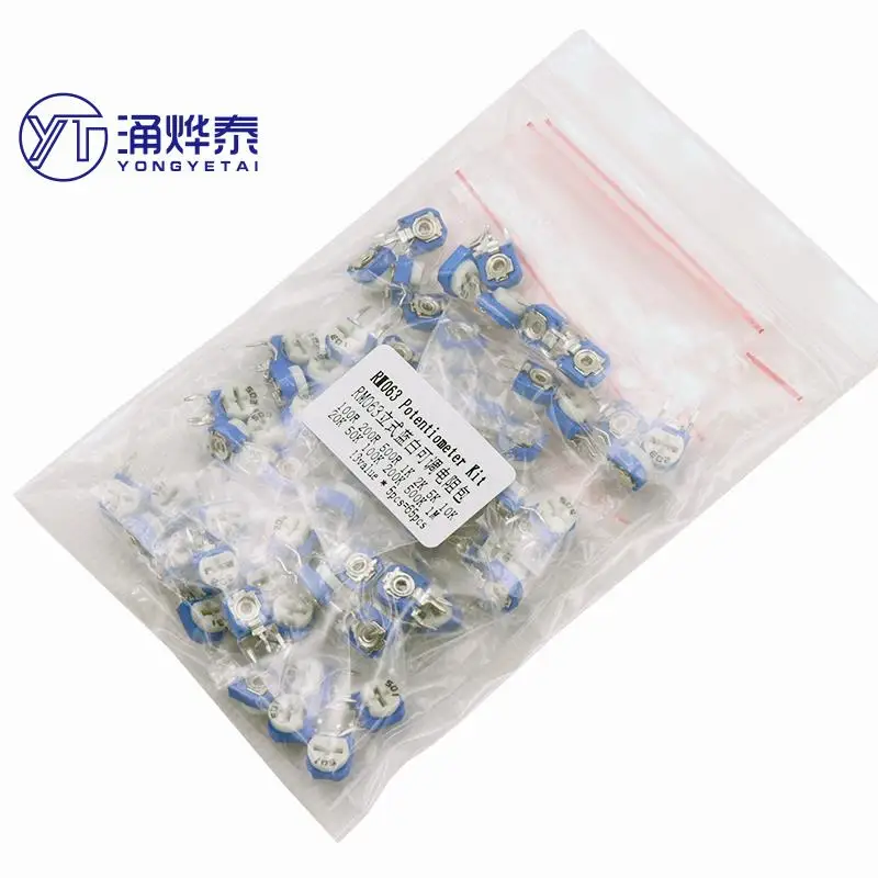 YYT 65pcs RM063 vertical blue white adjustable resistor kit 100 ohm -1M ohm 13 kinds * 5 PCS=65PCS
YYT 65pcs RM063 vertical blue white adjustable resistor kit 100 ohm -1M ohm 13 kinds * 5 PCS=65PCS
