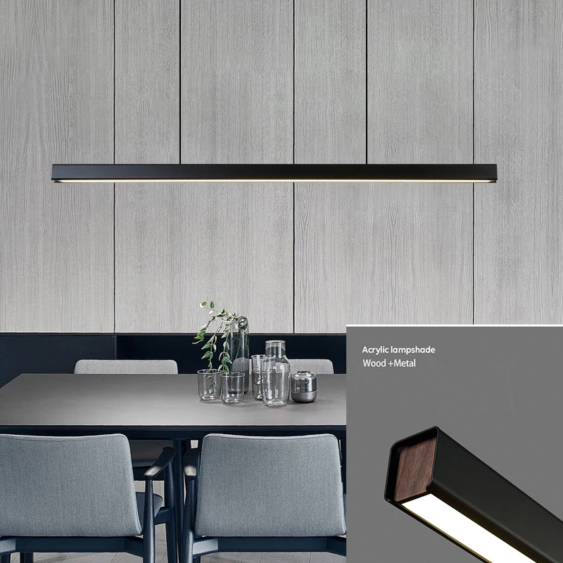 Wood Bar Pendant lamp Nordic Black Taiwan Concise Long Stick Living Room Cloth Store Hotel Hall Dinner Led Hanging Light Fixture
Wood Bar Pendant lamp Nordic Black Taiwan Concise Long Stick Living Room Cloth Store Hotel Hall Dinner Led Hanging Light Fixture
