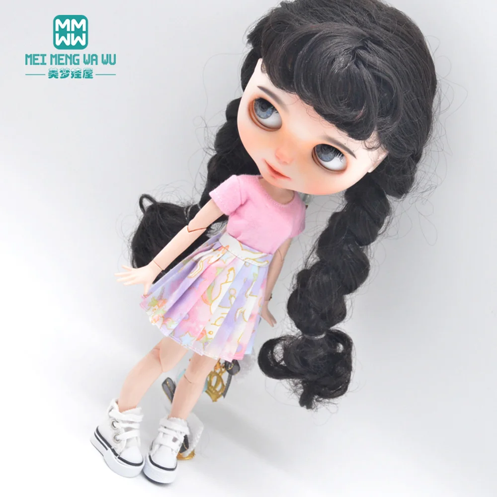 28-30cm Blyth Azone OB22 OB24 doll accessories Fashion three-piece T-shirt, short skirt, sports shoes Toys gift
28-30cm Blyth Azone OB22 OB24 doll accessories Fashion three-piece T-shirt, short skirt, sports shoes Toys gift