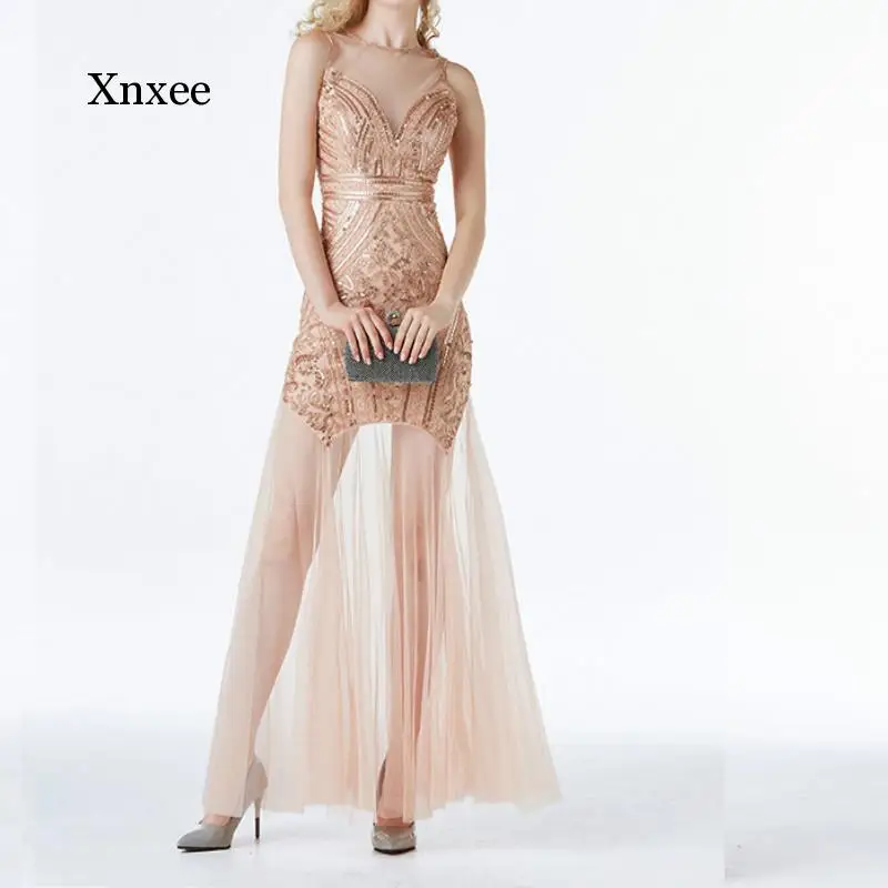 Sequin V Neck Mesh Dress Women Sleeveless Long Beaded Vintage Party Bodycon Formal Patchwork Dresses Vestido Clothing Outfits
Sequin V Neck Mesh Dress Women Sleeveless Long Beaded Vintage Party Bodycon Formal Patchwork Dresses Vestido Clothing Outfits