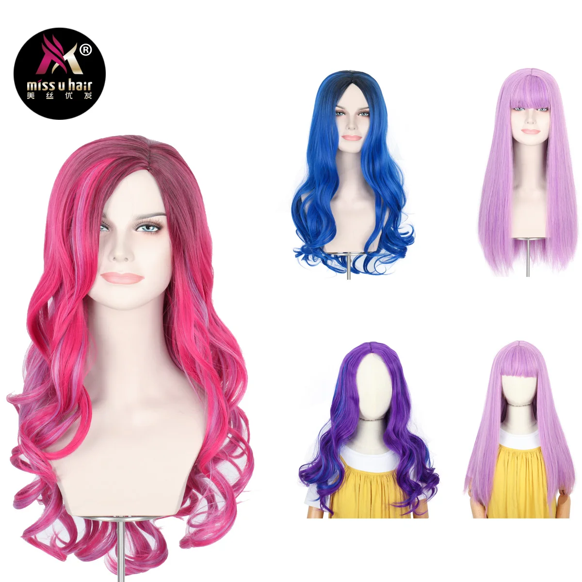 Женский парик для косплея Miss U Hair, длинный волнистый синтетический парик розового, синего, фиолетового цветов для костюмированной вечеринки на Хэллоуин
Женский парик для косплея Miss U Hair, длинный волнистый синтетический парик розового, синего, фиолетового цветов для костюмированной вечеринки на Хэллоуин