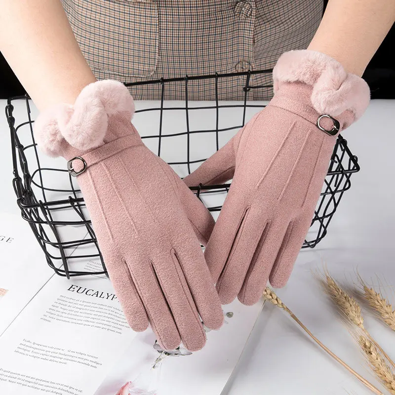 Double Layer Add Cashmere Thicken Touch Screen Keep Warm Gloves Women Outdoor Windproof Winter Gloves Elegant Style Gloves
Double Layer Add Cashmere Thicken Touch Screen Keep Warm Gloves Women Outdoor Windproof Winter Gloves Elegant Style Gloves