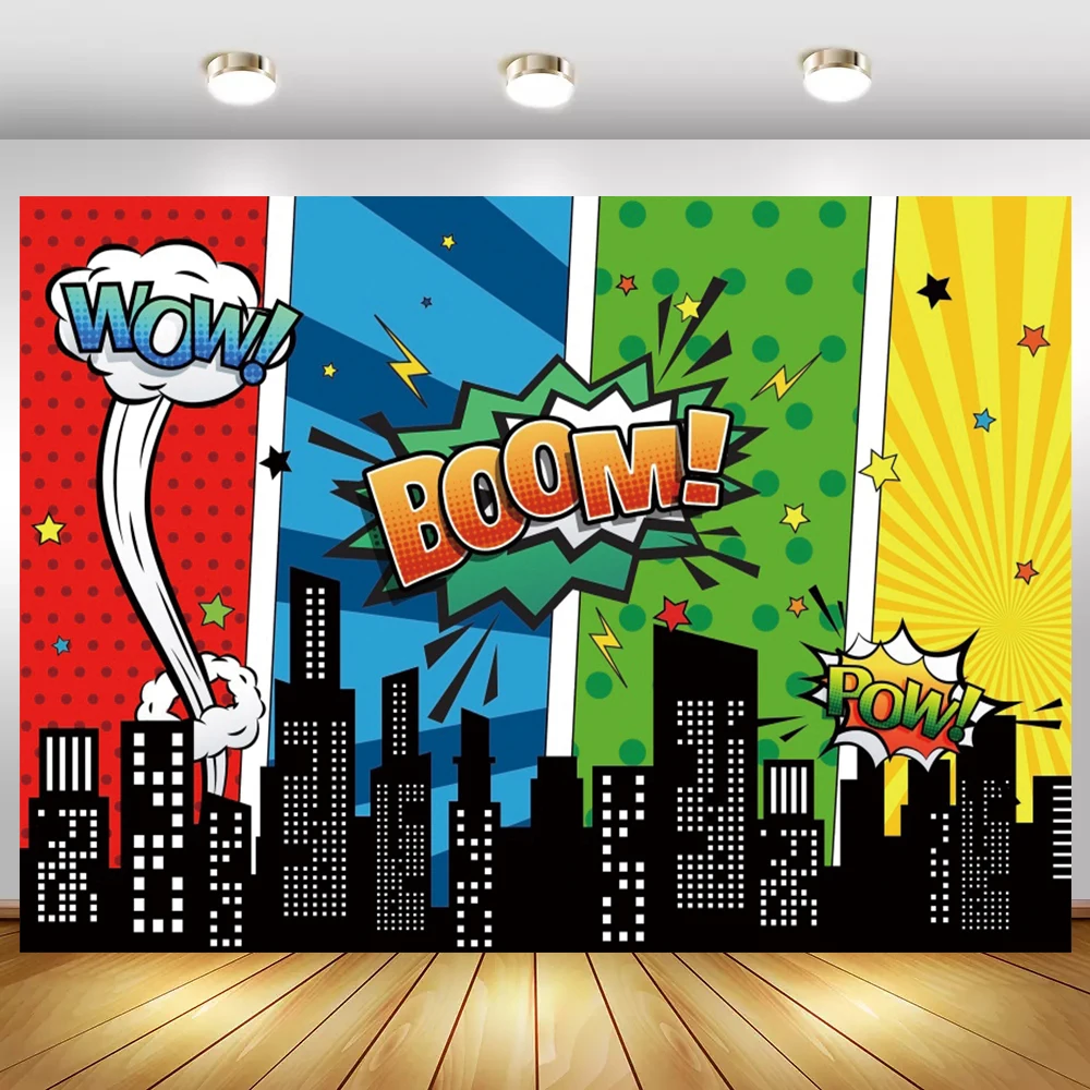 Laeacco Baby Comics Superhero Birthday Party Celebration Personalized Poster Photo Background Photography Backdrop Photo Studio
Laeacco Baby Comics Superhero Birthday Party Celebration Personalized Poster Photo Background Photography Backdrop Photo Studio