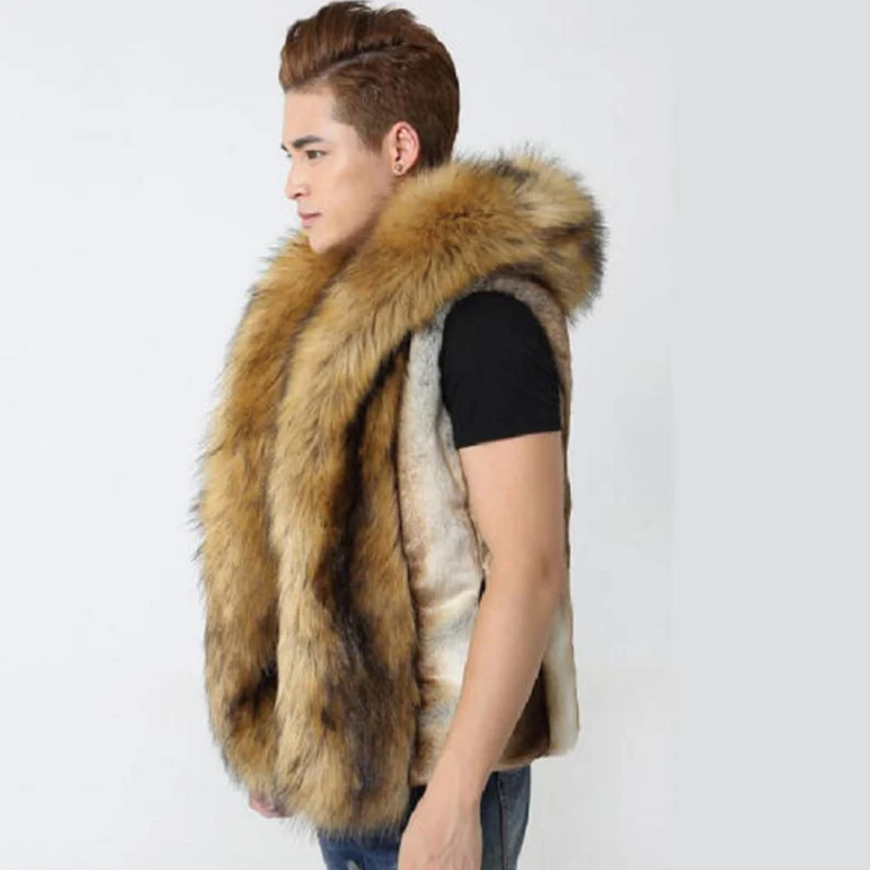 Free Shipping New fashion male Men's autumn and winter fur hooded vest imitation fox fur coat short vest suede Slim Korean style
Free Shipping New fashion male Men's autumn and winter fur hooded vest imitation fox fur coat short vest suede Slim Korean style