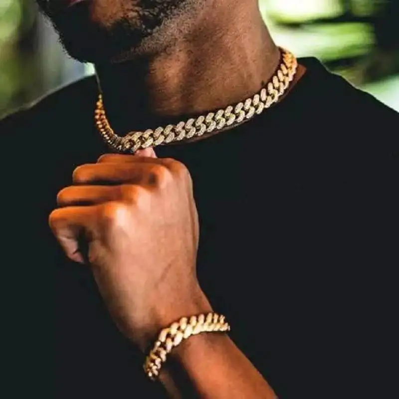 Hip hop trend iced CUBAN CHAIN BRACELET men's and women's bracelet Rhinestone Zircon Bracelet men's jewelry men's Day gift
Hip hop trend iced CUBAN CHAIN BRACELET men's and women's bracelet Rhinestone Zircon Bracelet men's jewelry men's Day gift