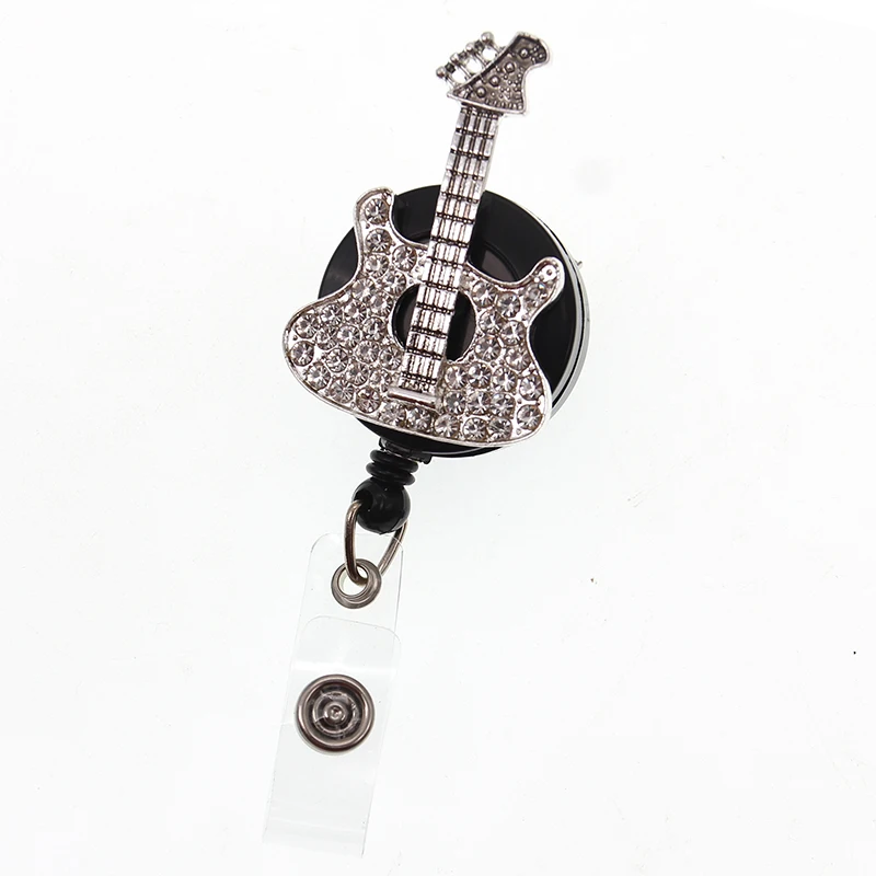 10pcs/lot Free Shipping Zinc Alloy Crystal Rhinestone Guitar Musical Instruments Retractable ID Badge Reel
10pcs/lot Free Shipping Zinc Alloy Crystal Rhinestone Guitar Musical Instruments Retractable ID Badge Reel