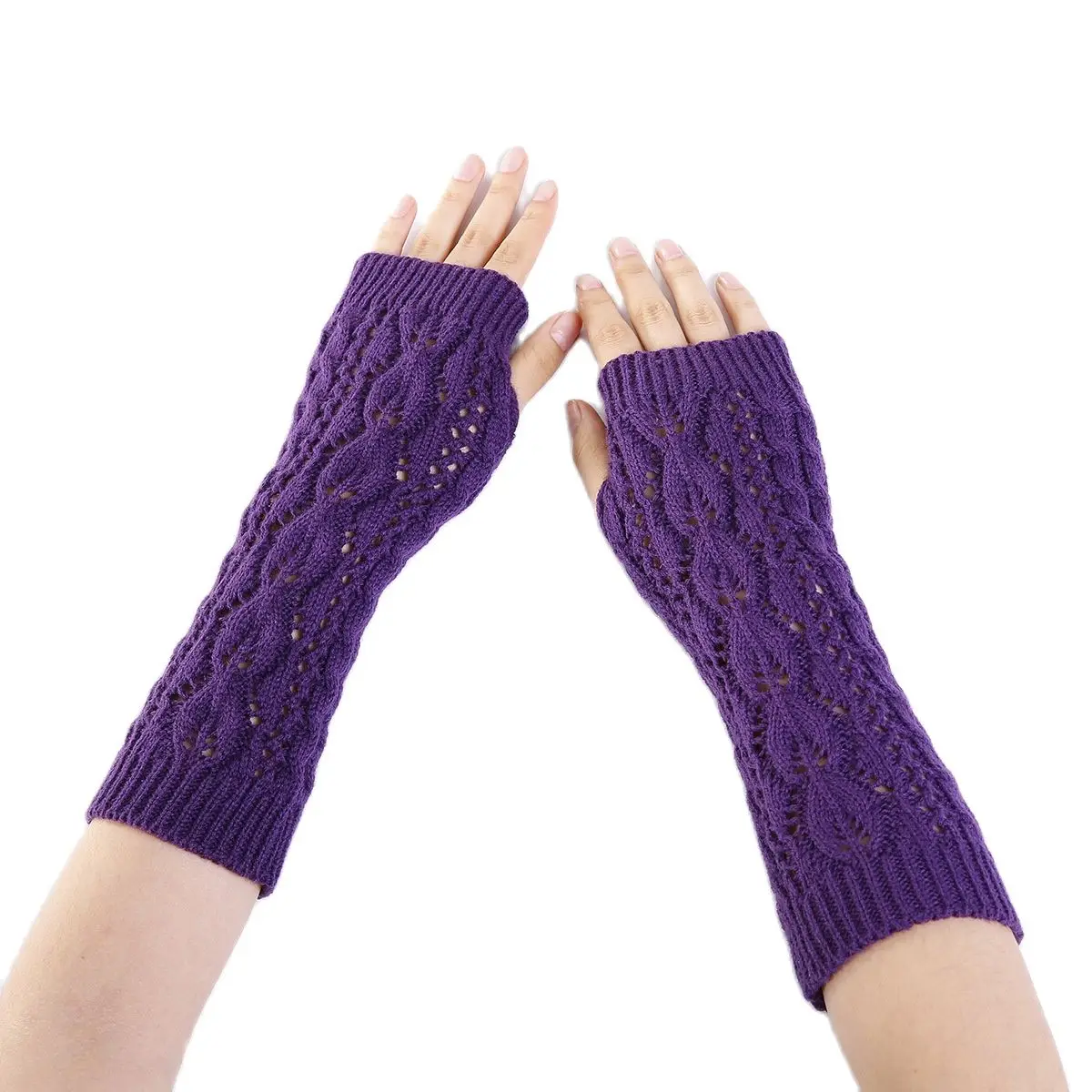 Warm and Fashionable Design Knitted Leaves Hollow Pattern Half Finger Women's Gloves Arm Cover Sleeve
Warm and Fashionable Design Knitted Leaves Hollow Pattern Half Finger Women's Gloves Arm Cover Sleeve
