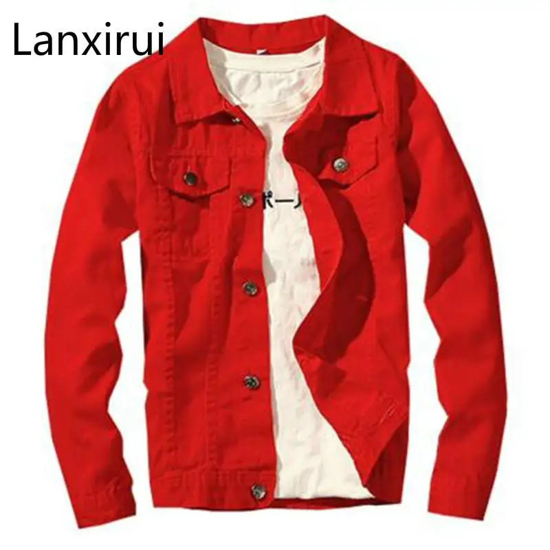 Denim Jacket Men Fashion Slim Fit Jeans Turn -Down Collar Jackets Windbreaker Spring &Autumn Outerwear
Denim Jacket Men Fashion Slim Fit Jeans Turn -Down Collar Jackets Windbreaker Spring &Autumn Outerwear