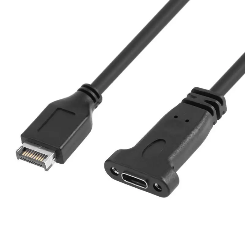 Förderung -- 0,4 M Usb 3,1 Front Panel Header Typ-E Zu Usb-C Typ C Buchse erweiterung Draht Kabel Mit Panel Mount Schraube
Förderung -- 0,4 M Usb 3,1 Front Panel Header Typ-E Zu Usb-C Typ C Buchse erweiterung Draht Kabel Mit Panel Mount Schraube