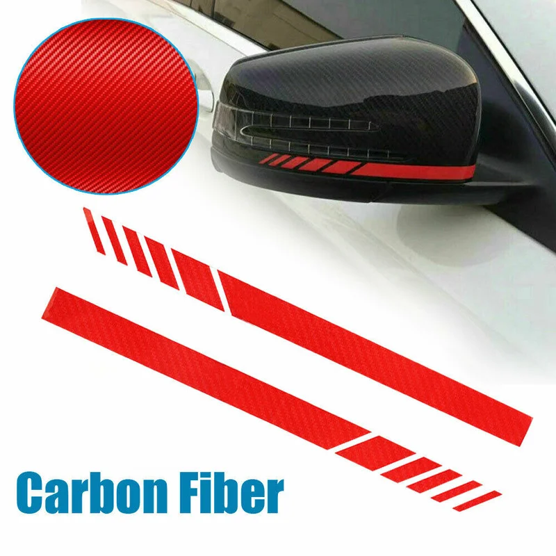 Red Car Tuning Universal Pair Rearview Mirror Decor Carbon Fiber 5D Sticker Stripe Decal Gadget Car Decoration Accessories
Red Car Tuning Universal Pair Rearview Mirror Decor Carbon Fiber 5D Sticker Stripe Decal Gadget Car Decoration Accessories
