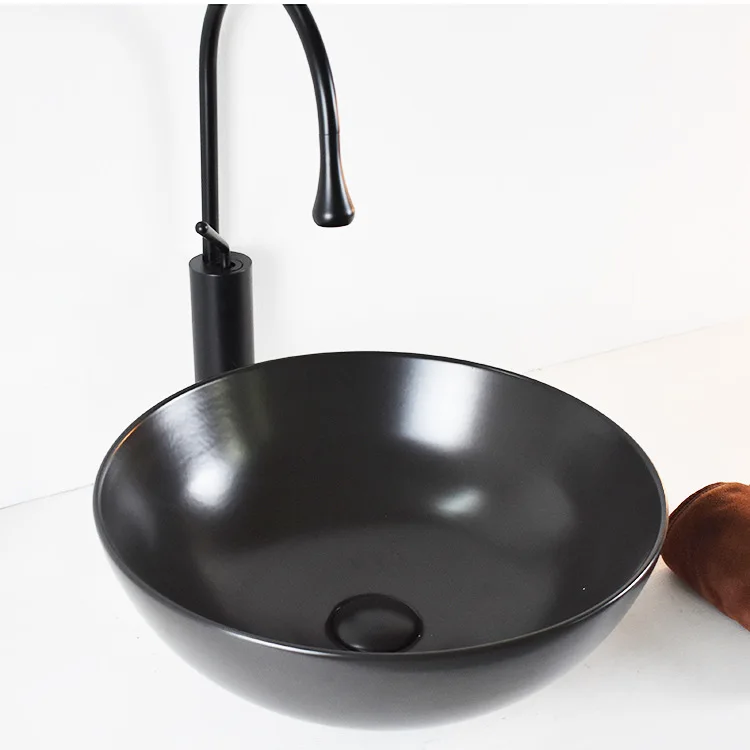 Ceramic black matt washbasin LOFT retro bathroom table basin art basin
Ceramic black matt washbasin LOFT retro bathroom table basin art basin