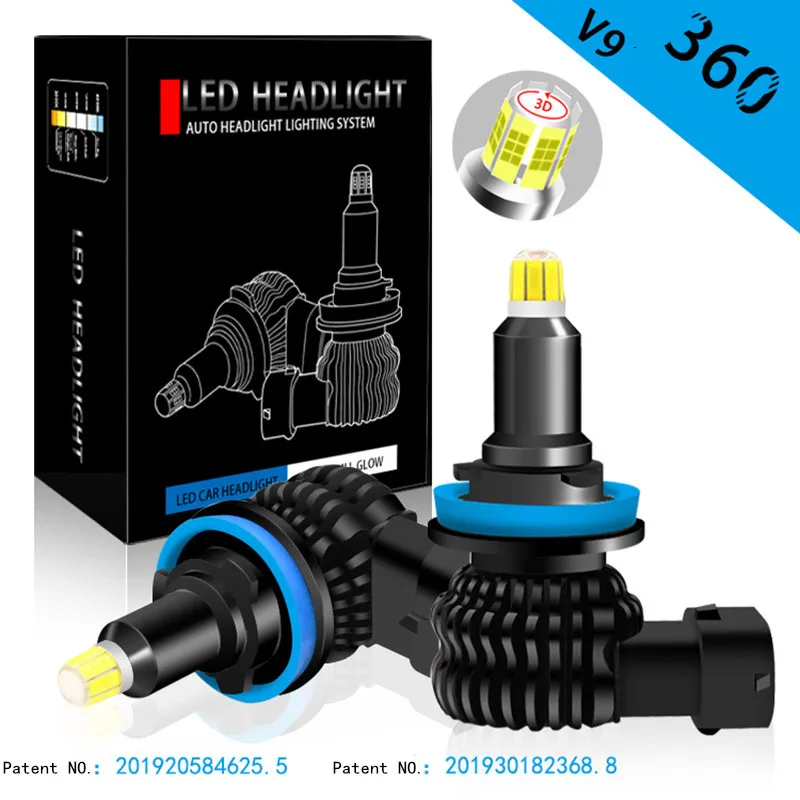 2Pcs Upgraded EMC Canbus V9 3D LED Headlight H8 H7 360 Degree H11 HB3 9005 HB4 9006 LED Auto Lamp Car Head Light Bulbs 12V White
2Pcs Upgraded EMC Canbus V9 3D LED Headlight H8 H7 360 Degree H11 HB3 9005 HB4 9006 LED Auto Lamp Car Head Light Bulbs 12V White