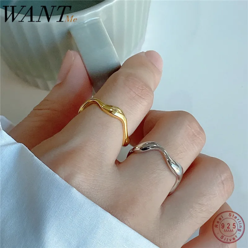 WANTME Trendy Real 100% 925 Sterling Silver Minimalist Wave Twist Open Ring for Women Party Hip Hop Jewelry Accessories Gift
WANTME Trendy Real 100% 925 Sterling Silver Minimalist Wave Twist Open Ring for Women Party Hip Hop Jewelry Accessories Gift