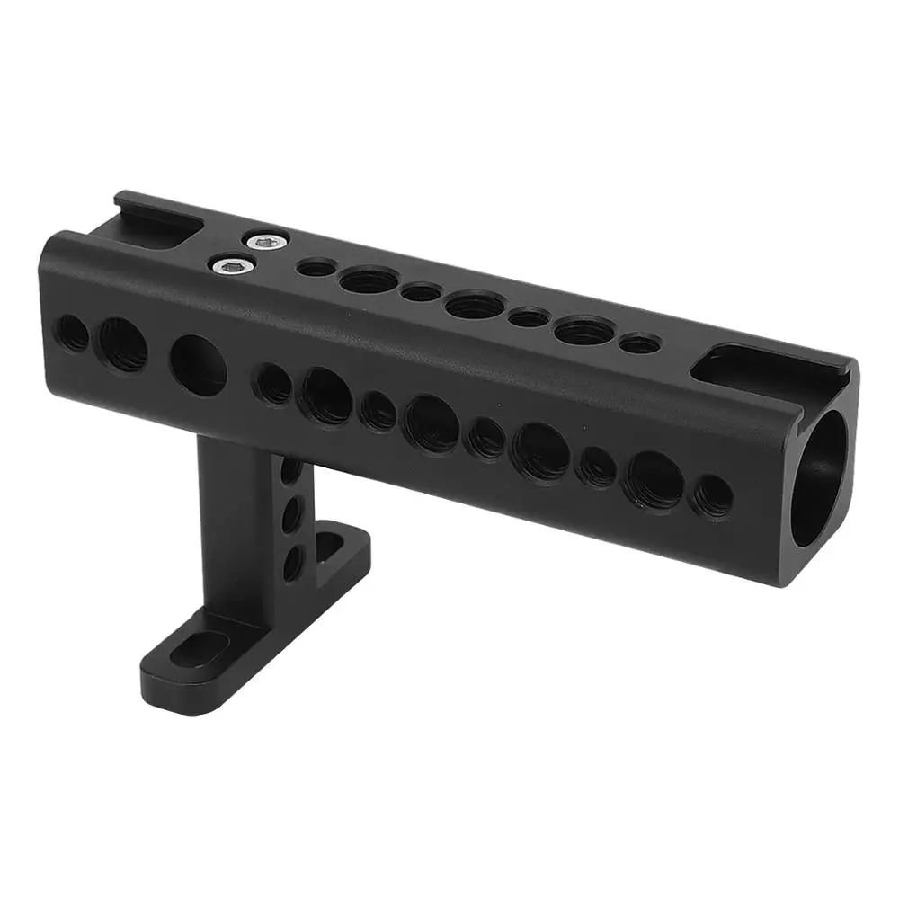 Haoge HT-T01 Top Handle Grip with 1/4 3/8 Screw holes and Cold Shoe mount for Camera Cages
Haoge HT-T01 Top Handle Grip with 1/4 3/8 Screw holes and Cold Shoe mount for Camera Cages