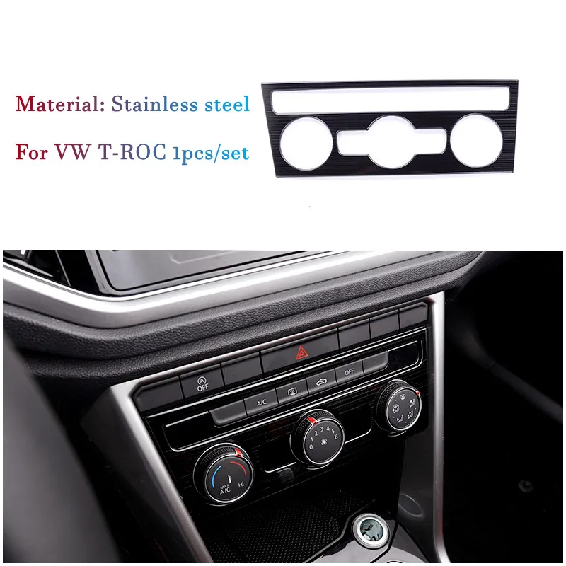 For Volkswagen VW T-Roc T ROC 2017-2022 Air Condition Switch Cover Decorative Frame Car Interior Stainless steel Accessories
For Volkswagen VW T-Roc T ROC 2017-2022 Air Condition Switch Cover Decorative Frame Car Interior Stainless steel Accessories