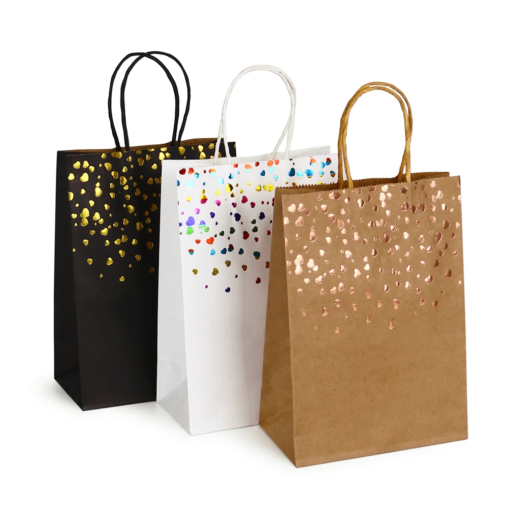 5pcs Kraft Paper Bag With Handle Bronzing Love Heart Birthday Wedding Christmas Gift Packing Bags Children's Party Decoration
5pcs Kraft Paper Bag With Handle Bronzing Love Heart Birthday Wedding Christmas Gift Packing Bags Children's Party Decoration