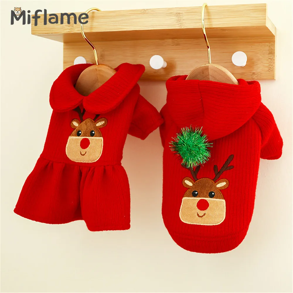 Miflame Couple Dog Clothes Christmas Dog Costume Winter Warm Puppy Outfits Pomeranian Xmas Elk Small Dogs Dress Pet Cat Clothing
Miflame Couple Dog Clothes Christmas Dog Costume Winter Warm Puppy Outfits Pomeranian Xmas Elk Small Dogs Dress Pet Cat Clothing