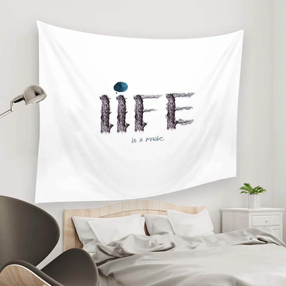 Geometric Simple Tapestry Polyester Fabric Time Letter Wall Hanging Tapestries Life Rustic Decorative Tapestry Tapiz Wandkleed
Geometric Simple Tapestry Polyester Fabric Time Letter Wall Hanging Tapestries Life Rustic Decorative Tapestry Tapiz Wandkleed