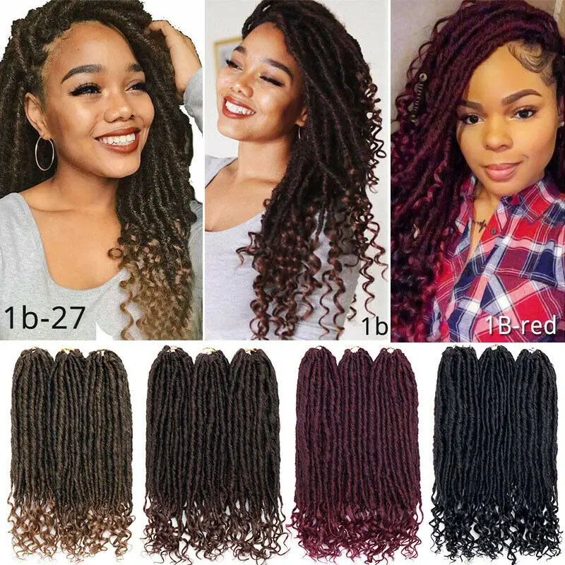 Goddess Locs Crochet Hair With Curly Ends Soft Synthetic Braiding Hair Extensions For Women Ombre 18Inch Goddess Faux Locs Hair
Goddess Locs Crochet Hair With Curly Ends Soft Synthetic Braiding Hair Extensions For Women Ombre 18Inch Goddess Faux Locs Hair