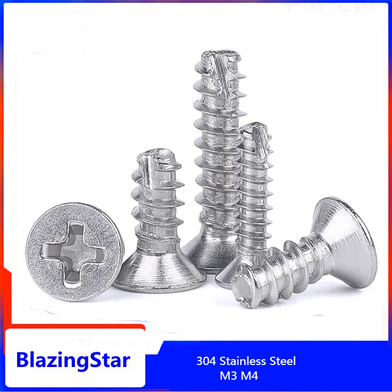 50PCS M3 M4 304 Stainless Steel Countersunk Flat Tail Tapping Screw Slotted Tapping Screw Snijden Tail
50PCS M3 M4 304 Stainless Steel Countersunk Flat Tail Tapping Screw Slotted Tapping Screw Snijden Tail