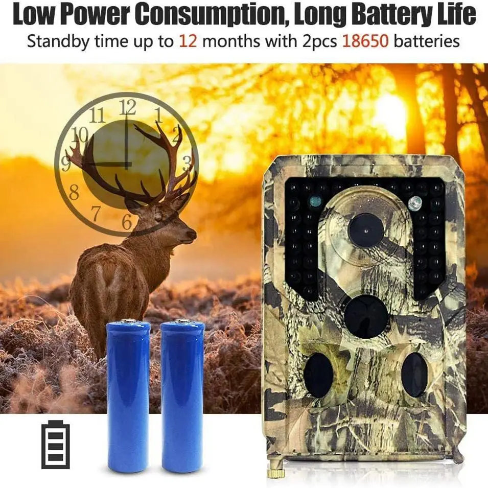 Trail Game Camera,12MP 1080P Waterproof Wildlife Camera 110 Degree Detection Motion Activated Hunting Camera with Night Vision
Trail Game Camera,12MP 1080P Waterproof Wildlife Camera 110 Degree Detection Motion Activated Hunting Camera with Night Vision