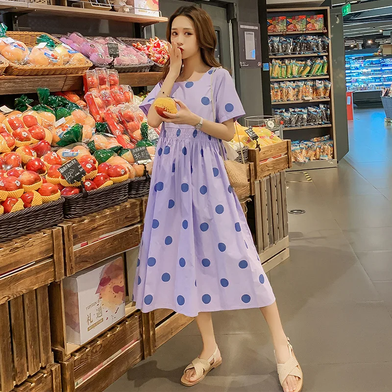 2021 Drawstring Waist Maternity Dress Polka Dot Cotton Dress Plus Size Pregnant Women Summer Dress Short Sleeve Square Collar
2021 Drawstring Waist Maternity Dress Polka Dot Cotton Dress Plus Size Pregnant Women Summer Dress Short Sleeve Square Collar