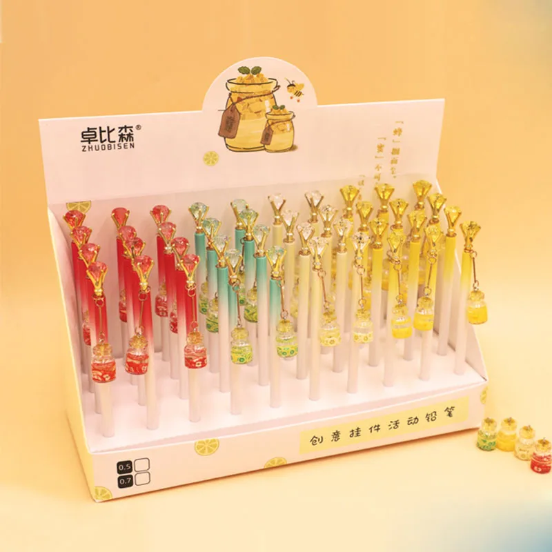 40 pcs/lot Creative Fruit Juice Pendant Diamond Mechanical Pencil Cute Student Automatic Pen For Kid School Office Supply
40 pcs/lot Creative Fruit Juice Pendant Diamond Mechanical Pencil Cute Student Automatic Pen For Kid School Office Supply