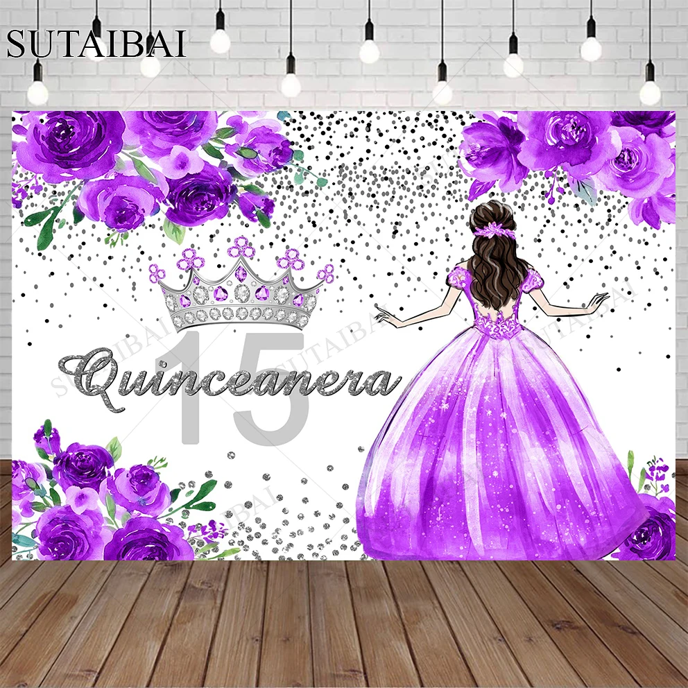 Quinceanera Princess's 15th Birthday Background Purple Shiny Bokeh High Heels Girl's 15th Adult Gift Party Background Decorate
Quinceanera Princess's 15th Birthday Background Purple Shiny Bokeh High Heels Girl's 15th Adult Gift Party Background Decorate