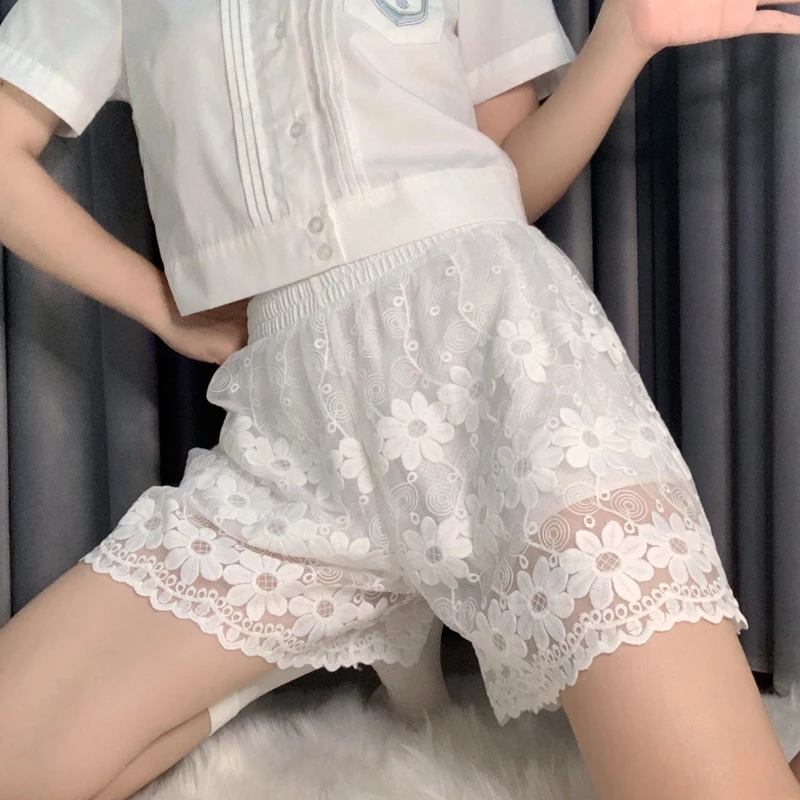 Fashion Women Lace Short Pants Elasticity Sweet Panties Lace Wedding Cute Safety Shorts Lolita Style Girl Lady Sweet Home Wear
Fashion Women Lace Short Pants Elasticity Sweet Panties Lace Wedding Cute Safety Shorts Lolita Style Girl Lady Sweet Home Wear