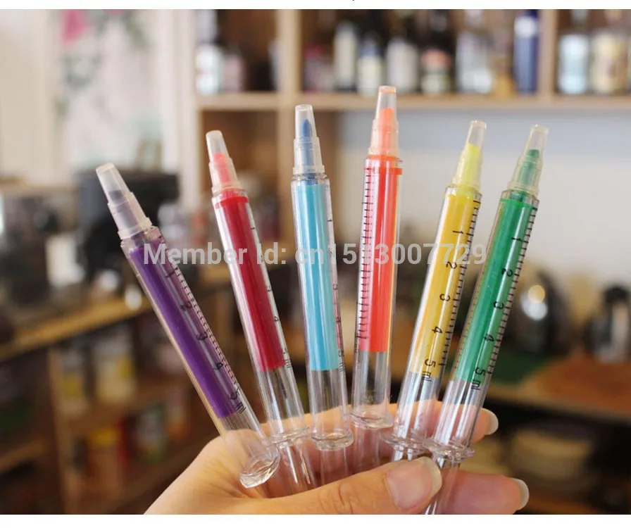Lot 12pcs 6 Color Cute Injection Needle Tube Syringe Fluorescent Pen Highlighters Marker Pen Stationery Supplies Free shipping
Lot 12pcs 6 Color Cute Injection Needle Tube Syringe Fluorescent Pen Highlighters Marker Pen Stationery Supplies Free shipping