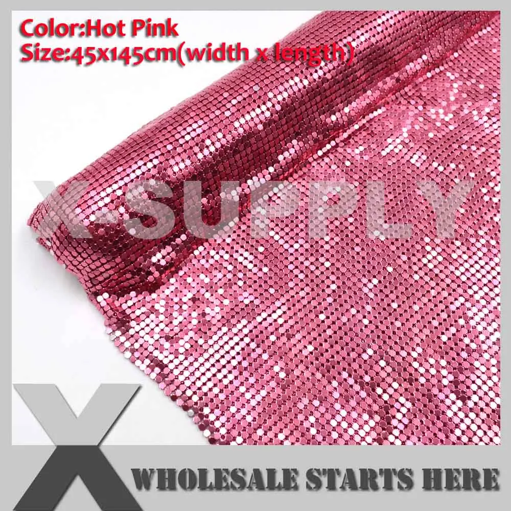 HOT PINK Metal Fabric Mesh Without Iron On Glue Aluminum Mesh For DIY Dress
HOT PINK Metal Fabric Mesh Without Iron On Glue Aluminum Mesh For DIY Dress