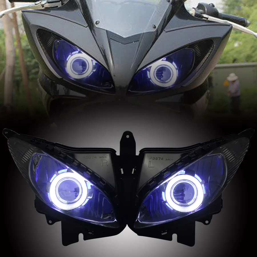 Motorcycle Front Headlight Custom HID Projector Headlight Assembly Fits for Yamaha FZ6S 2003-2009 2004 2005 2006 2007 2008
Motorcycle Front Headlight Custom HID Projector Headlight Assembly Fits for Yamaha FZ6S 2003-2009 2004 2005 2006 2007 2008