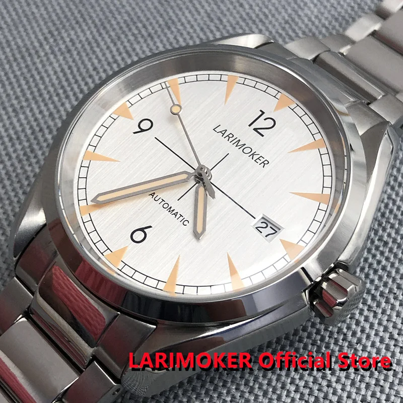 LARIMOKER/NO logo New White Dial Date Sapphire Crystal Polished Automatic Men Watch 24 Jewel NH35A Movement
LARIMOKER/NO logo New White Dial Date Sapphire Crystal Polished Automatic Men Watch 24 Jewel NH35A Movement