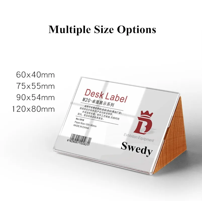 120x80mm Acrylic Sign Holder Display Stand Table Menu Paper Card Holder Wood Price Label Paper Holder Stand
120x80mm Acrylic Sign Holder Display Stand Table Menu Paper Card Holder Wood Price Label Paper Holder Stand