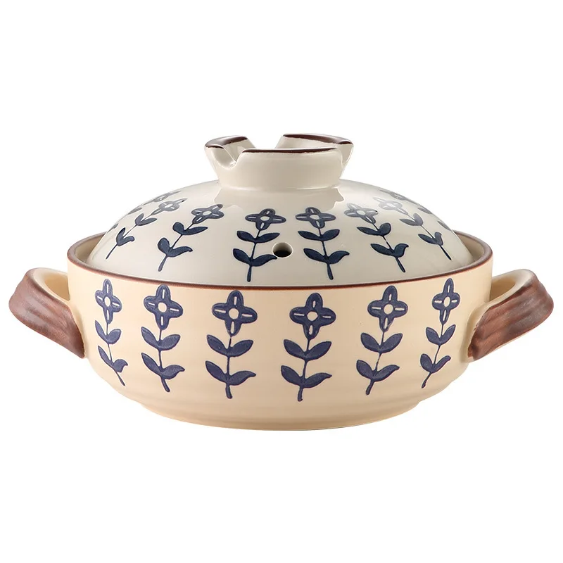 Japanese flower casserole stew pot soup pot household ceramic pot cooking gas 24/20cm high temperature resistant cooking pot
Japanese flower casserole stew pot soup pot household ceramic pot cooking gas 24/20cm high temperature resistant cooking pot