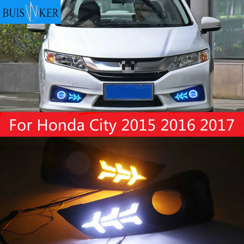 2PCS 12V DRL For Honda City 2015 2016 2017 With Yellow Color Turning Signal Lamp Day Light LED Daytime Running Light
2PCS 12V DRL For Honda City 2015 2016 2017 With Yellow Color Turning Signal Lamp Day Light LED Daytime Running Light