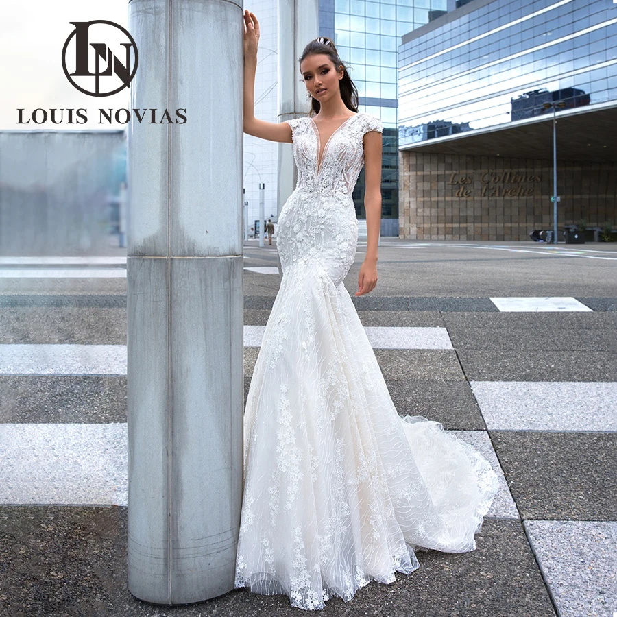 LOUIS NOVIAS Mermaid Wedding Dress Deep V-Neck Beading Backless Embroidery Bride Sleeveless Bridal Gown Vestidos De Novia
LOUIS NOVIAS Mermaid Wedding Dress Deep V-Neck Beading Backless Embroidery Bride Sleeveless Bridal Gown Vestidos De Novia