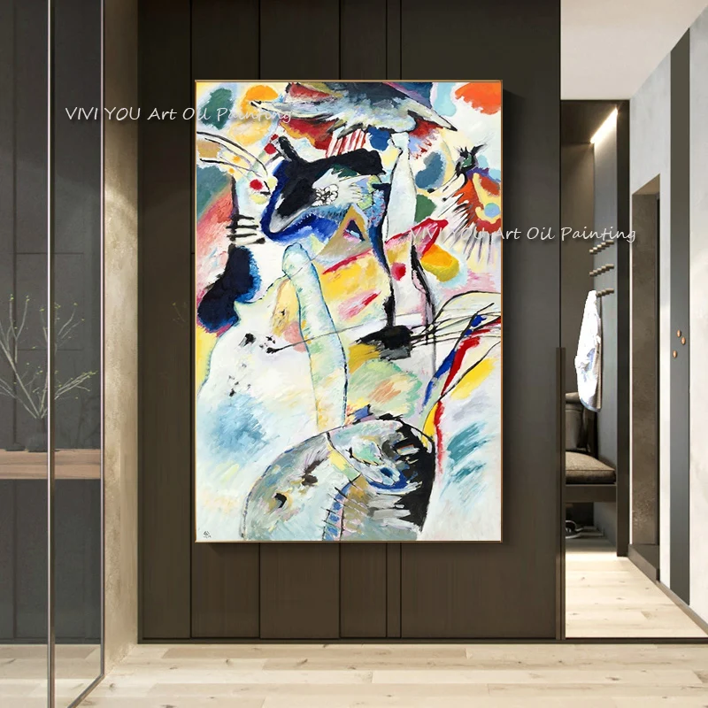 Hand painted Modern Picture Hand painted Abstract Colorful Kandinsky Oil Painting Home Wall Decor Art on Canvas For Living Room
Hand painted Modern Picture Hand painted Abstract Colorful Kandinsky Oil Painting Home Wall Decor Art on Canvas For Living Room