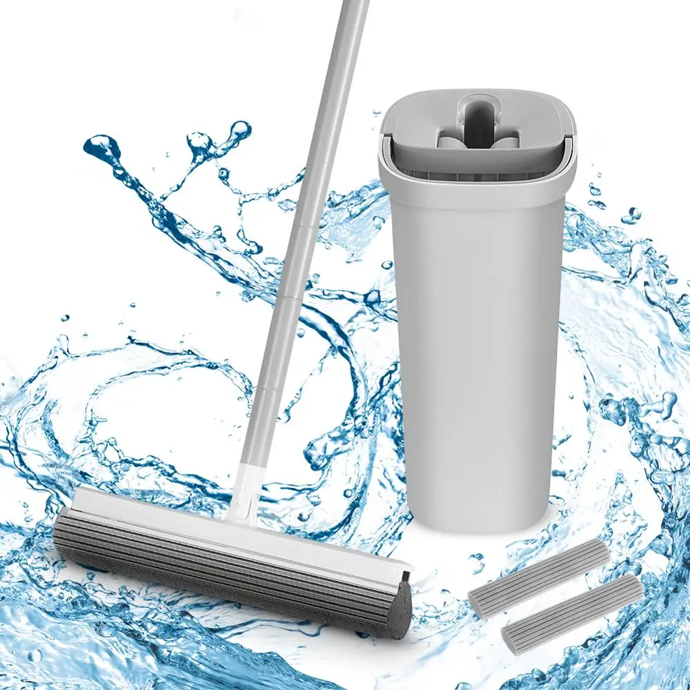 Yocada Hand Free Squeeze Sponge Mop with Bucket 2 Reusable Mop Pads for Home Kitchen Hardwood Floor Cleaning
Yocada Hand Free Squeeze Sponge Mop with Bucket 2 Reusable Mop Pads for Home Kitchen Hardwood Floor Cleaning