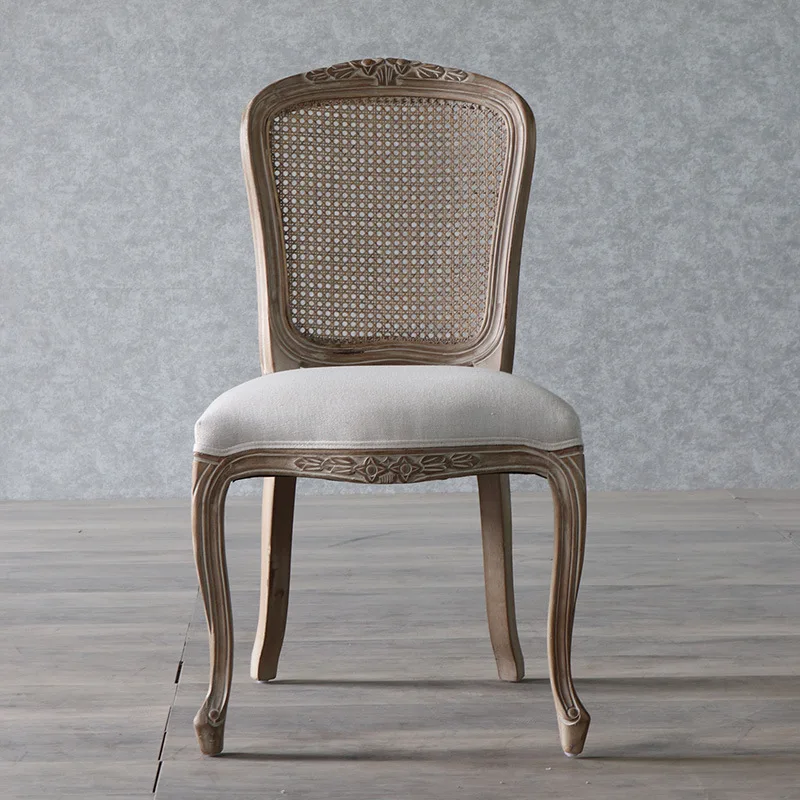 European Rattan Mesh Backrest Living Room Chairs Solid Wood Carved Dining Chair Designer Home Furniture Leather Cotton Cushion
European Rattan Mesh Backrest Living Room Chairs Solid Wood Carved Dining Chair Designer Home Furniture Leather Cotton Cushion