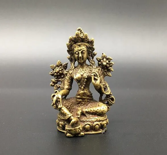 Nepal Tibetan Buddhism Mini Green Tara Buddha Statue Retro Home Desktop Ornament
Nepal Tibetan Buddhism Mini Green Tara Buddha Statue Retro Home Desktop Ornament