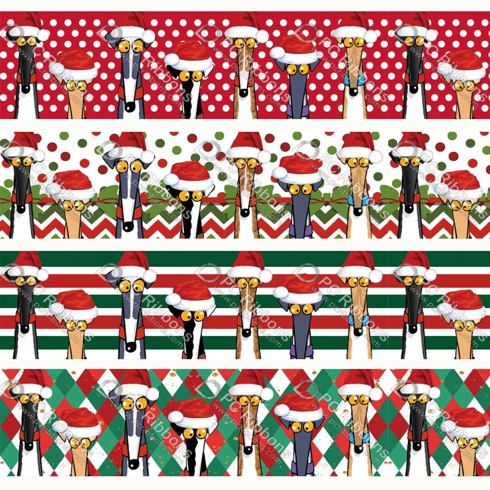 2" Christmas Greyhound Ribbon Cartoon Galgos Dog Custom for DIY Crafts Hair Bow Collar Lanyard/Satin /3" Grosgrain Ribbons CA363
2" Christmas Greyhound Ribbon Cartoon Galgos Dog Custom for DIY Crafts Hair Bow Collar Lanyard/Satin /3" Grosgrain Ribbons CA363