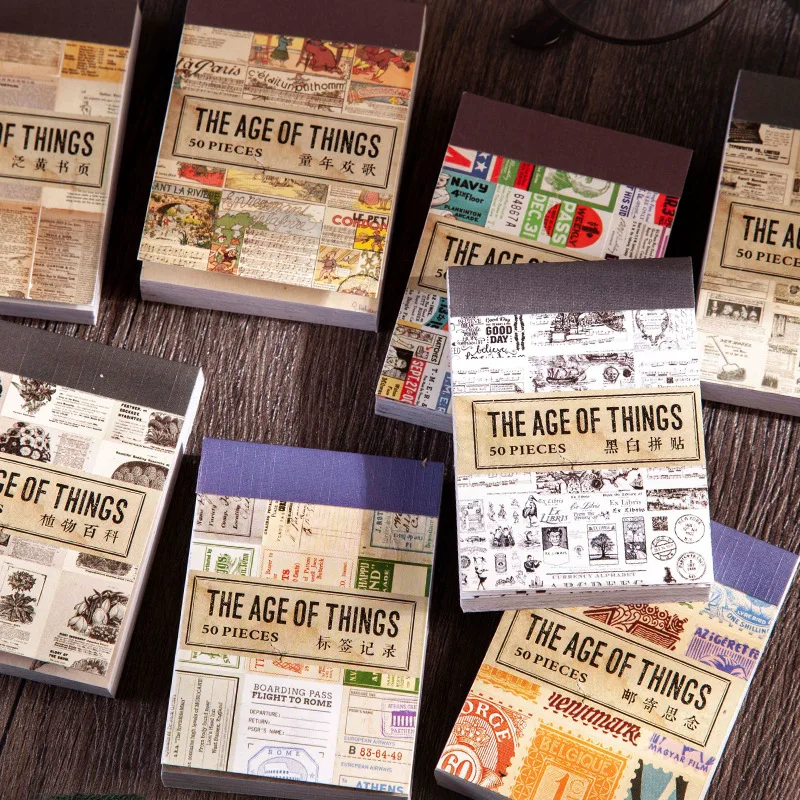 50 Pcs Vintage Washi Paper Stickers Set Old Times Newspaper Stamp Plants Decorative Sticker For Diy Journal Diary Scrapbook
50 Pcs Vintage Washi Paper Stickers Set Old Times Newspaper Stamp Plants Decorative Sticker For Diy Journal Diary Scrapbook