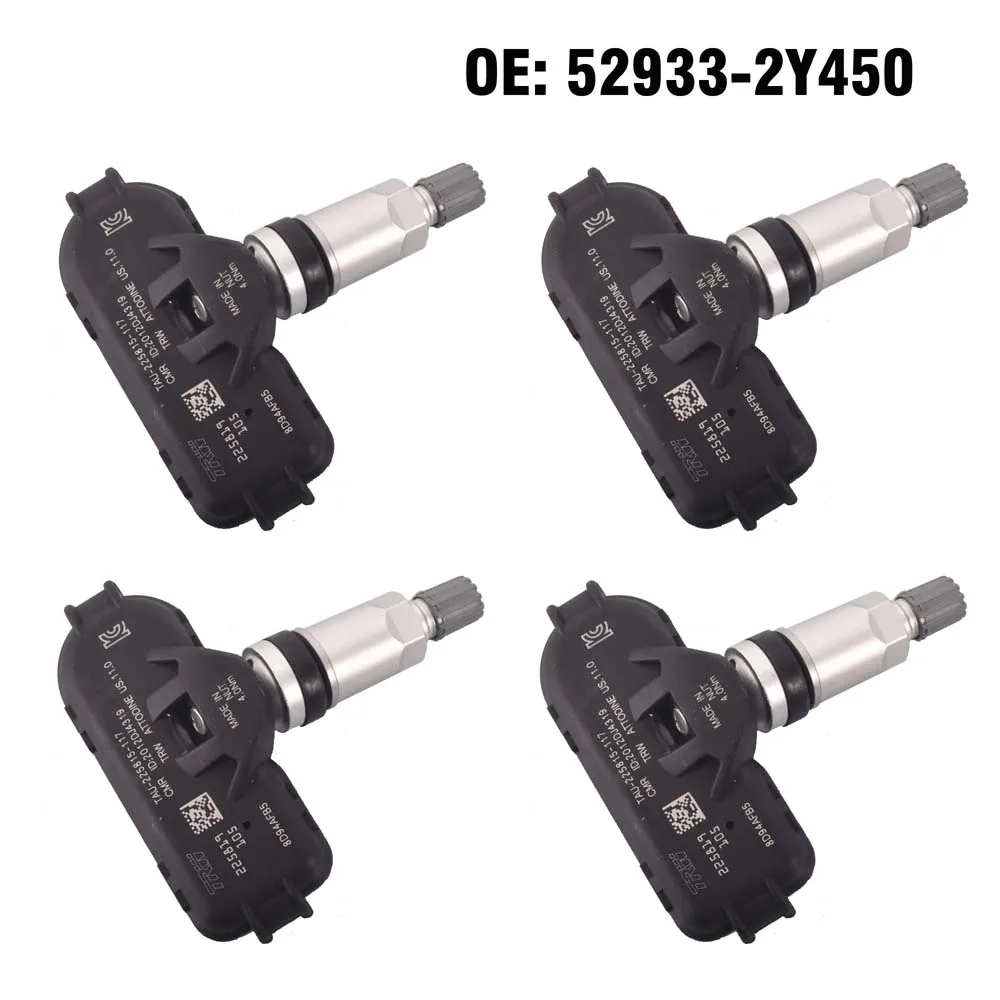 4 шт. датчик давления в автомобильных шинах TPMS 52933-2Y450 434 МГц для Hyundai Elantra Equus Genesis для KIA для KIA Sportage Mohave
4 шт. датчик давления в автомобильных шинах TPMS 52933-2Y450 434 МГц для Hyundai Elantra Equus Genesis для KIA для KIA Sportage Mohave