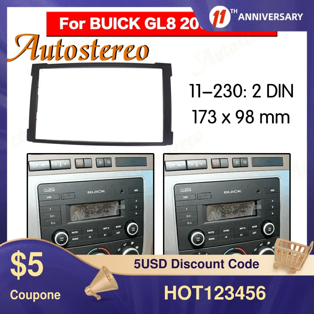 Frame Panel Top Radio Fascia For BUick GL8 2005-2010 Stereo Fascia Dash CD Trim Installation Frame Kit
Frame Panel Top Radio Fascia For BUick GL8 2005-2010 Stereo Fascia Dash CD Trim Installation Frame Kit