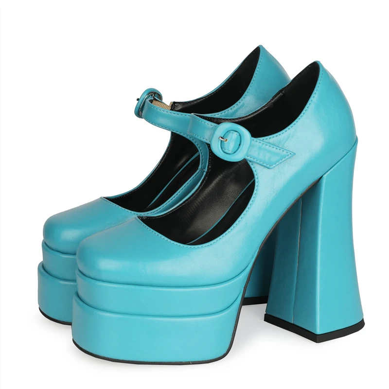 2022 Spring Summer Newly Pumps Shoes Thick Platform Chunky High Heel Shoes Square Toe Women Buckle Strap Mary Jane Shoes Size 45
2022 Spring Summer Newly Pumps Shoes Thick Platform Chunky High Heel Shoes Square Toe Women Buckle Strap Mary Jane Shoes Size 45