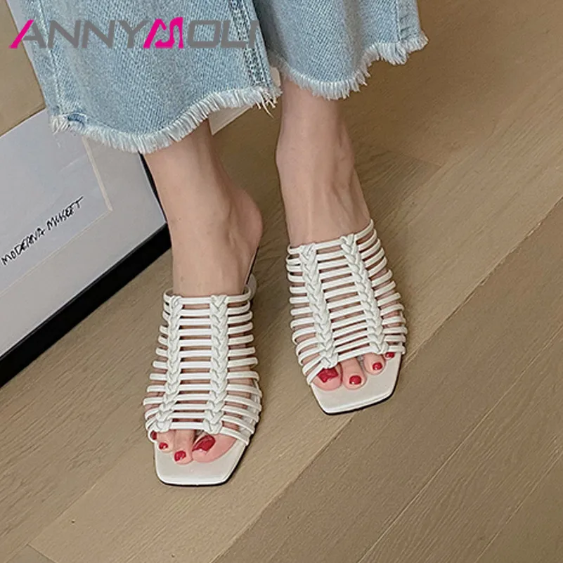 ANNYMOLI Women Slippers Shoes Narrow Band Slides Strange Style High Heel Ladies Footwear Square Toe Sexy Shoes Summer Silver 40
ANNYMOLI Women Slippers Shoes Narrow Band Slides Strange Style High Heel Ladies Footwear Square Toe Sexy Shoes Summer Silver 40