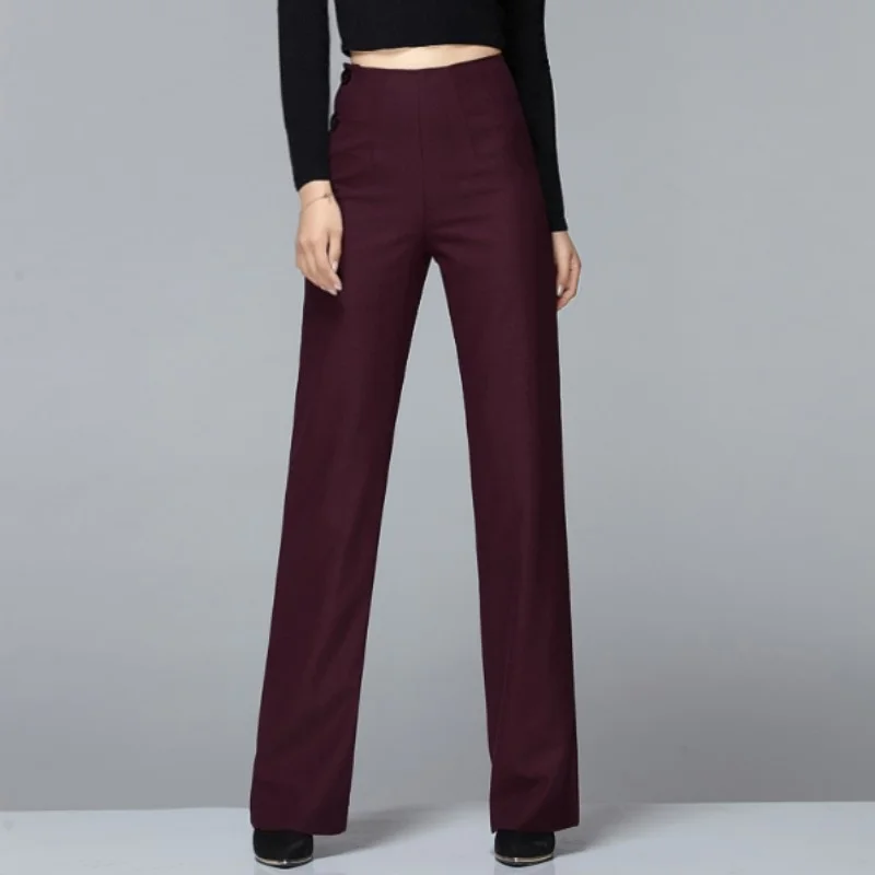 Waist High Slim Fit Straight Pant Women Buttons Casual Wide Leg Trousers Office Lady Solid Vintage Suit Pants Spring Autumn
Waist High Slim Fit Straight Pant Women Buttons Casual Wide Leg Trousers Office Lady Solid Vintage Suit Pants Spring Autumn